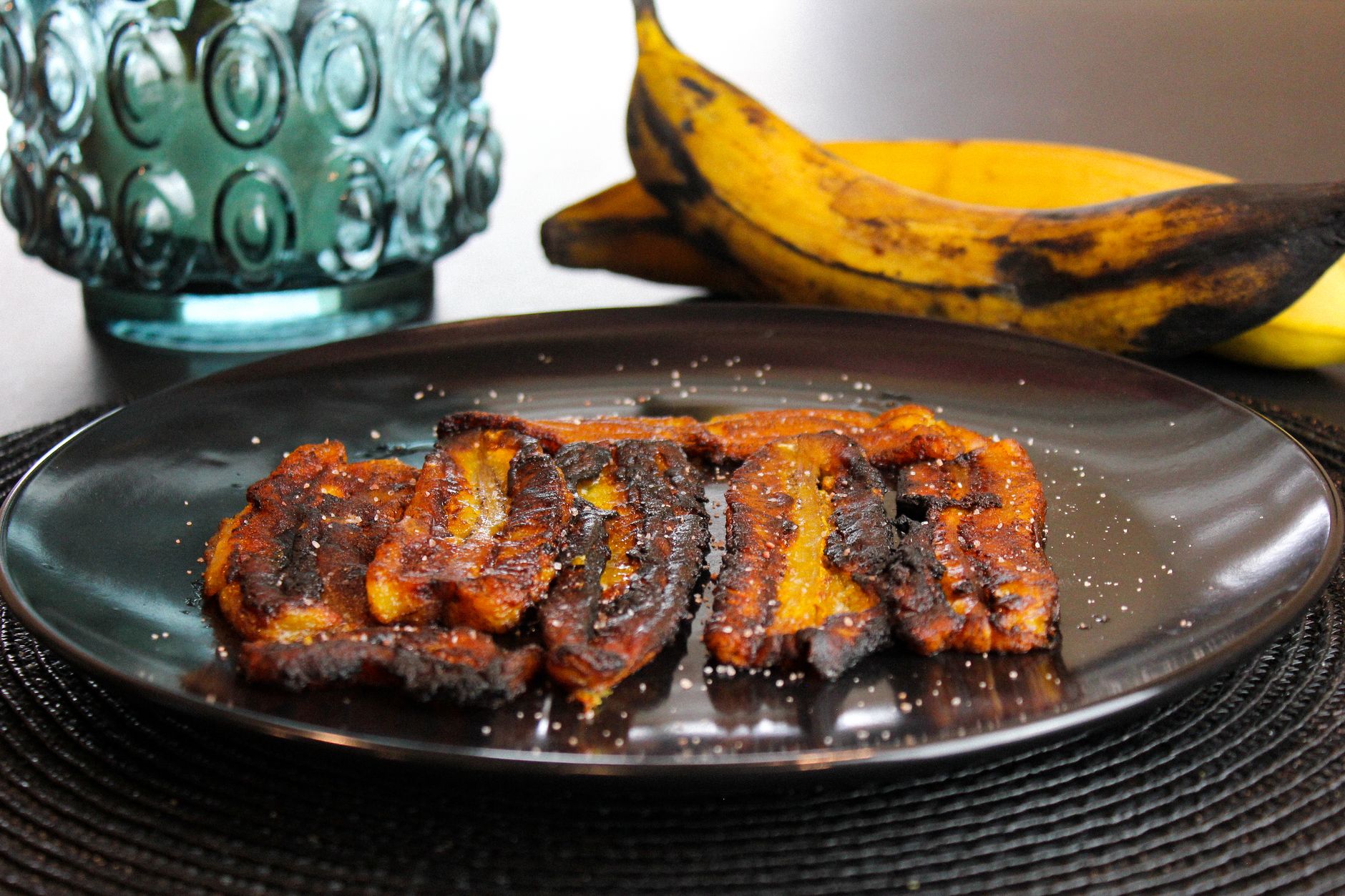 Delicious authentic Caribbean griot and fried plantains