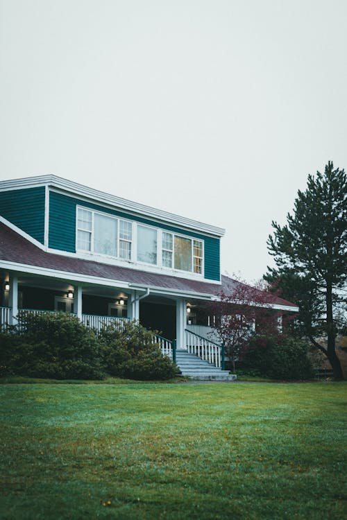 Green Lawn In Front of a House