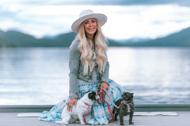 Blonde With Dogs