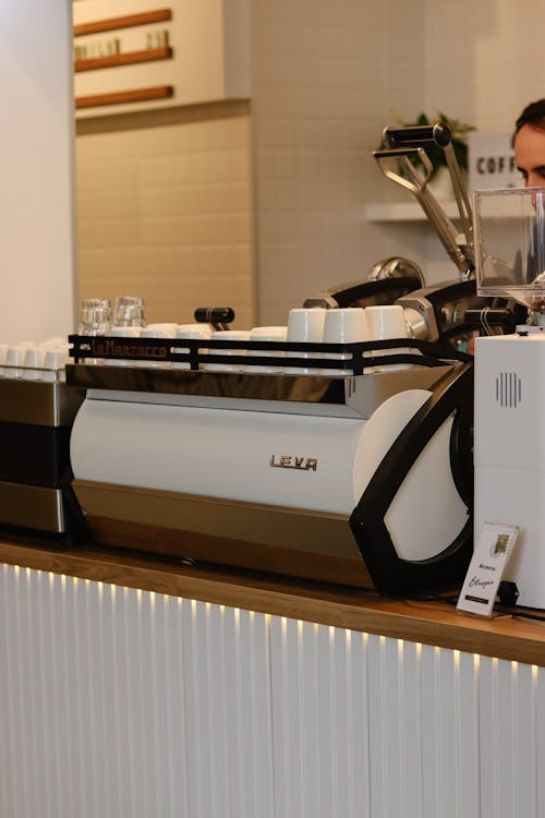 Modern Coffee Machine in Cafe