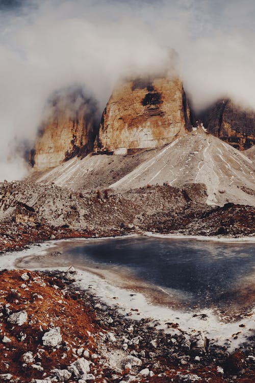 免費 冬季, 垂直拍攝, 山 的 免費圖庫相片 圖庫相片