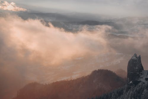 ドローン撮影, 山岳, 空中写真の無料の写真素材