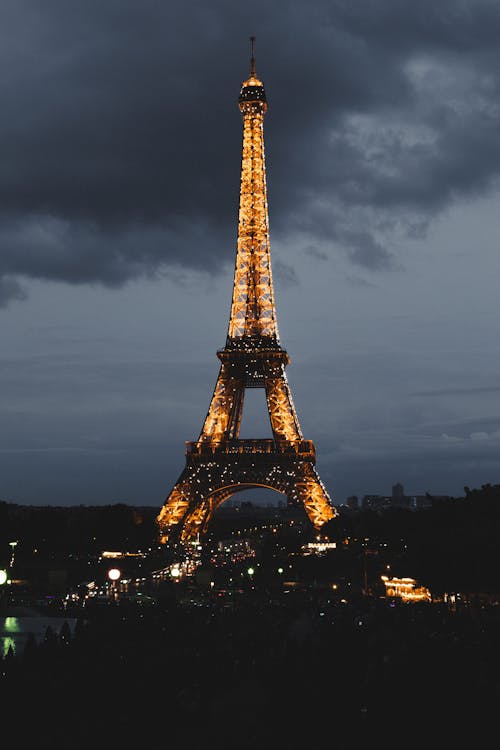 Eiffel Tower in Paris During Night Time · Free Stock Photo