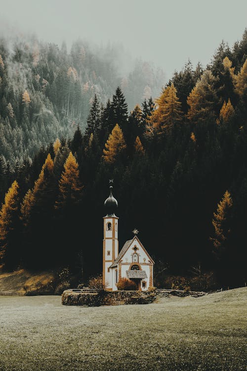 Small Church and Mountain Forest