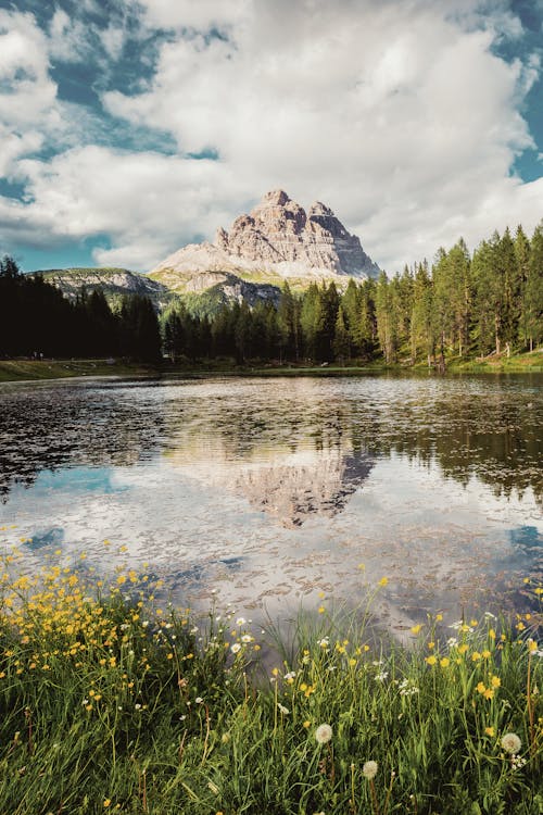 bezplatná Základová fotografie zdarma na téma dolomity, hora, jezero Základová fotografie