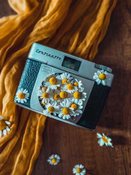 analog, bağbozumu, Çiçekler içeren Ücretsiz stok fotoğraf