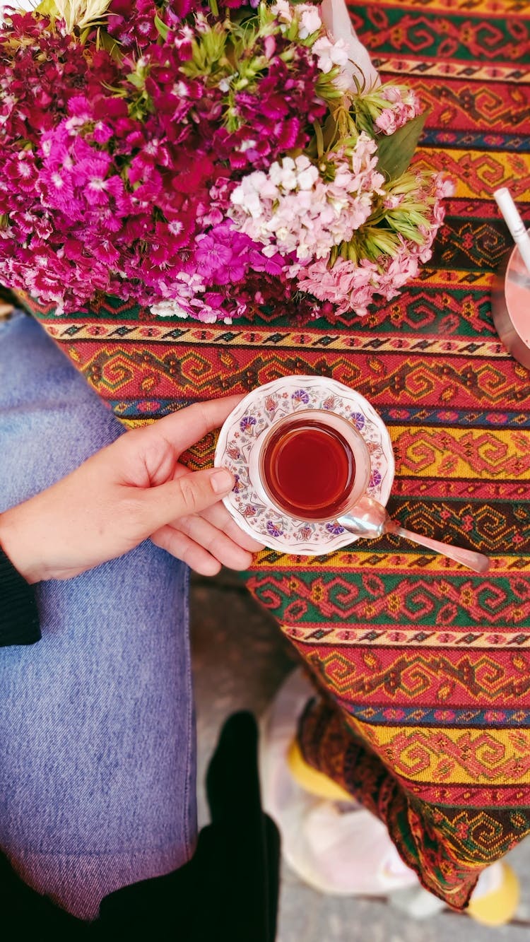 Hand Holding Tea Cup