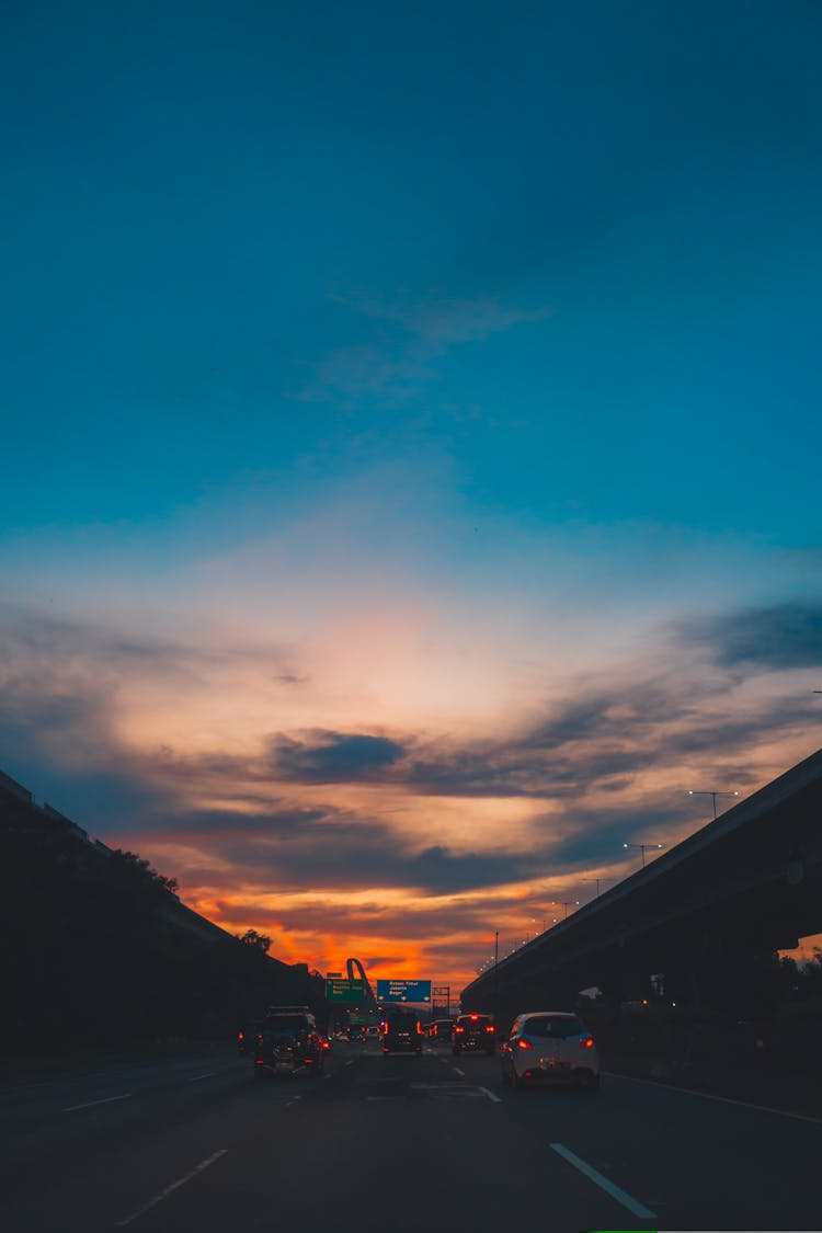 Sunset Above Highway