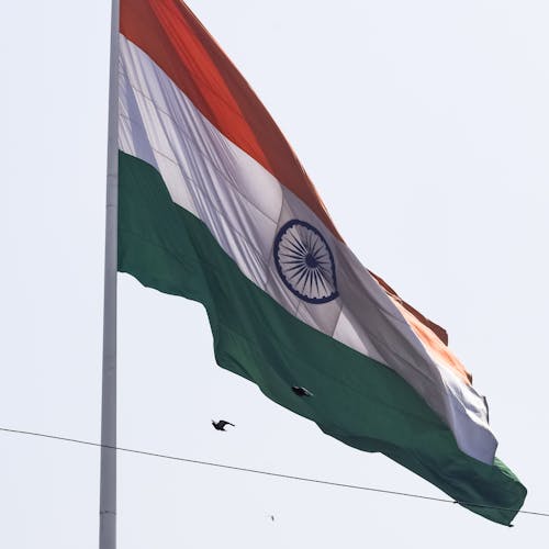 Kostenloses Stock Foto zu indien, indische flagge, nahansicht