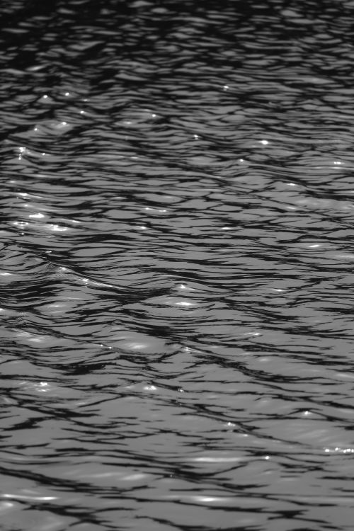 Free Black and white close-up of rippling water surface creating abstract patterns. Stock Photo