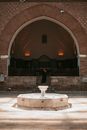 White Concrete Outdoor Fountain
