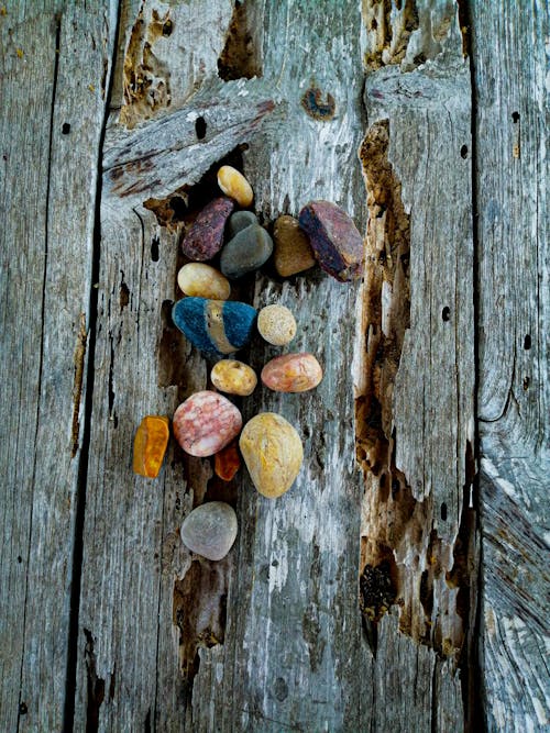 Stones on Wooden Floor