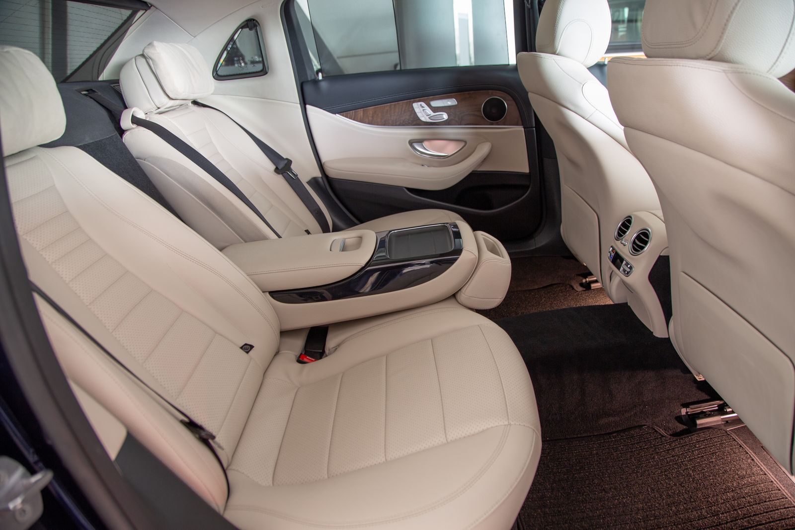 Clean luxury vehicle interior with no people