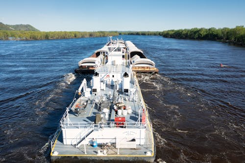 White Barge on Lake