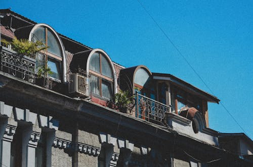 Exterior of a Building with a Balcony