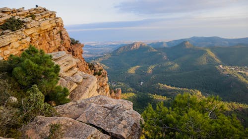 An Aerial Photography of a Rock Formation Near the Green Mountains