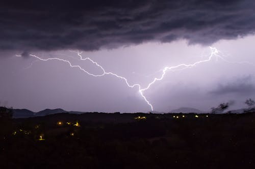Free Lightning Bolt from Dark Sky  Stock Photo