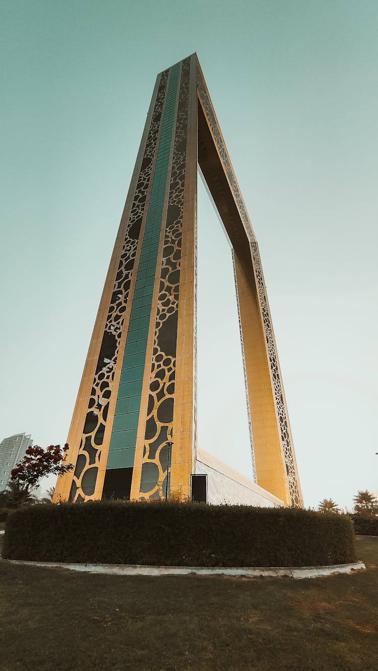 The Dubai Frame Under The Blue Sky