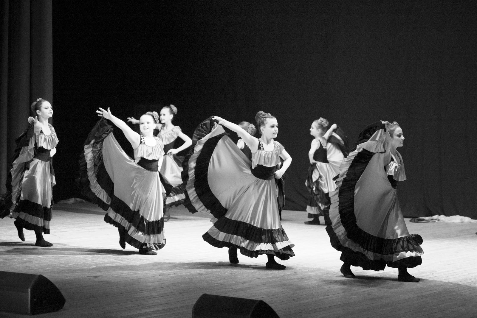 Young performers on a theatre stage
