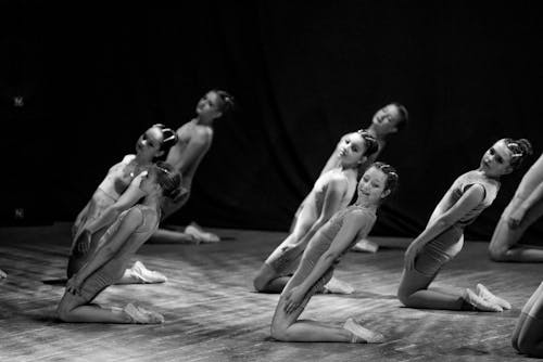 Základová fotografie zdarma na téma baleríny, balet, černobílý