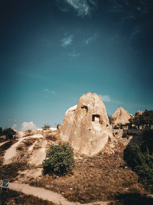 Foto stok gratis cappadocia, formasi batuan, gua