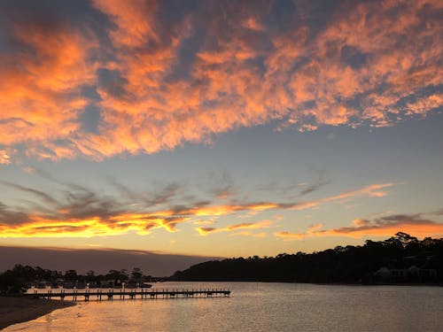 Free stock photo of jetty, sunset