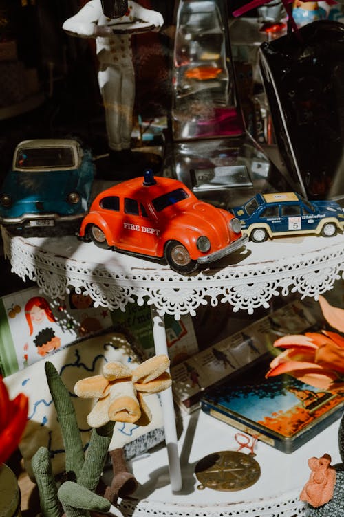 Car Toys on White Table