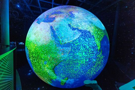 A digital dashboard interface displaying complex climate data visualization for storm tracking.