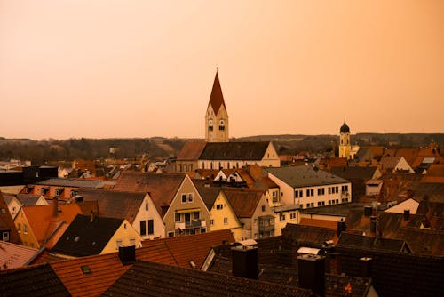 Cityscape of Kaufbeuren, Germany at Sunset 