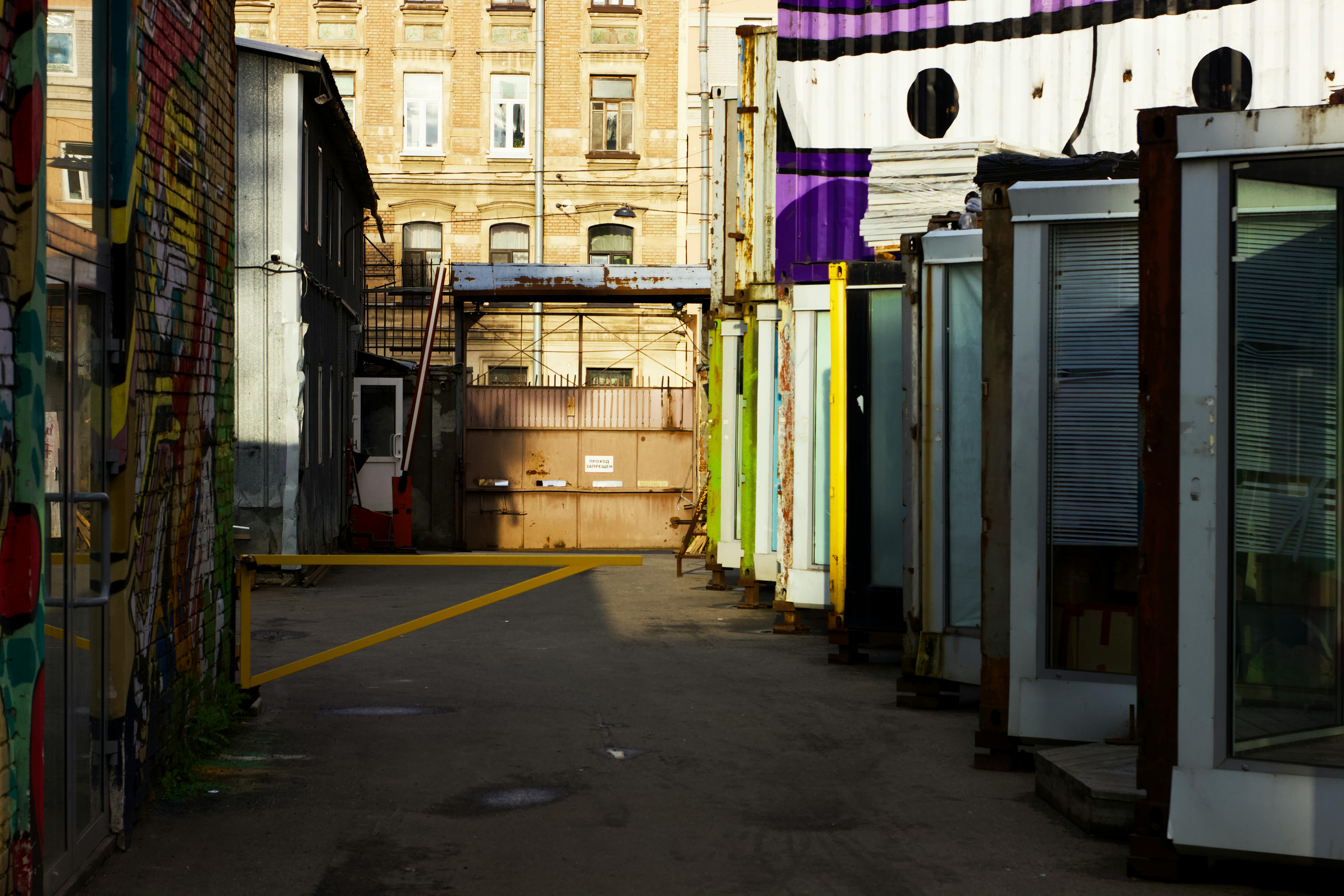 Entrance to Parking Lot of Industrial Site · Free Stock Photo