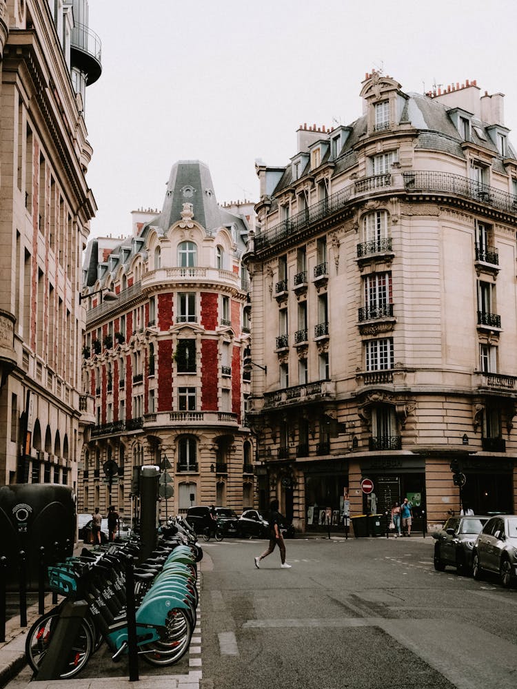 Old Historic Buildings On City Street