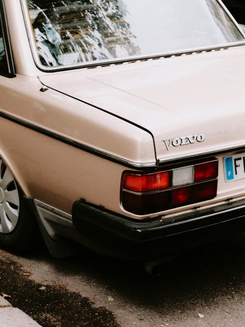 Volvo Vintage Car Parked on Pavement