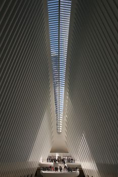 White and Black Tunnel With Lights