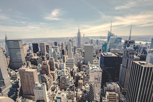 Free Aerial View of City Buildings Stock Photo