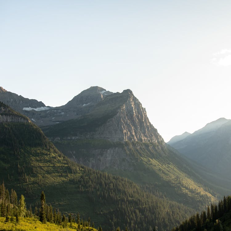 Magnificent Mountain Peak At Sunrise