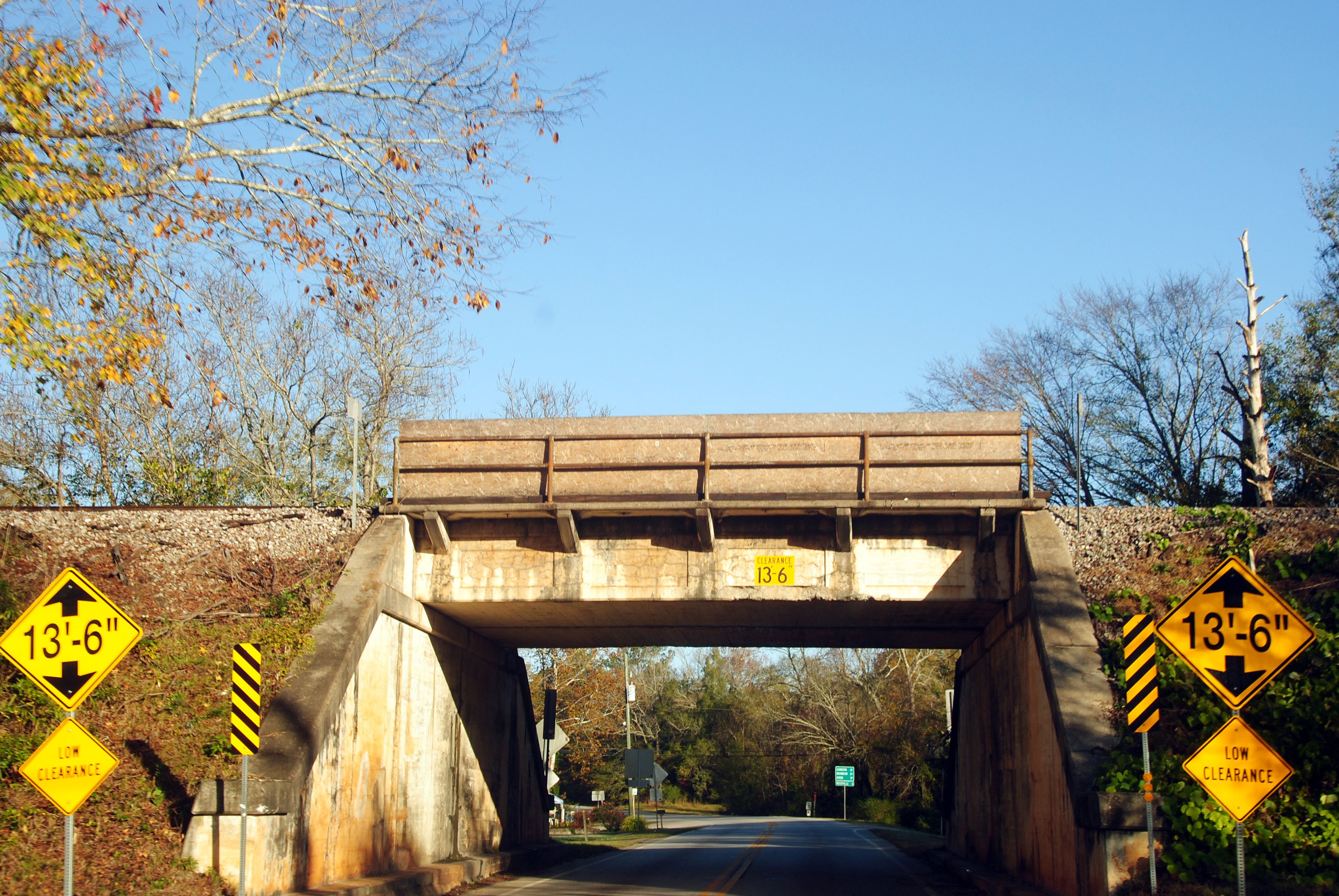 Railway Bridge over Road · Free Stock Photo