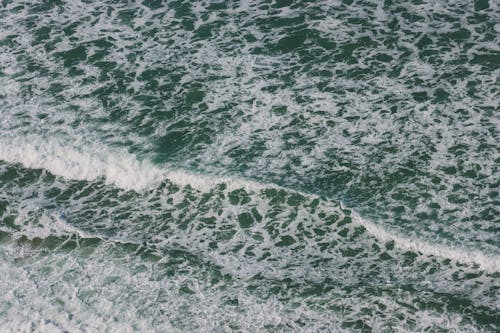 Aerial View of Ocean Waves