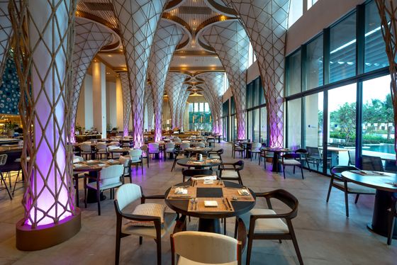 Modern restaurant interior with architectural detailing — photo by Quang Nguyen Vinh on Pexels