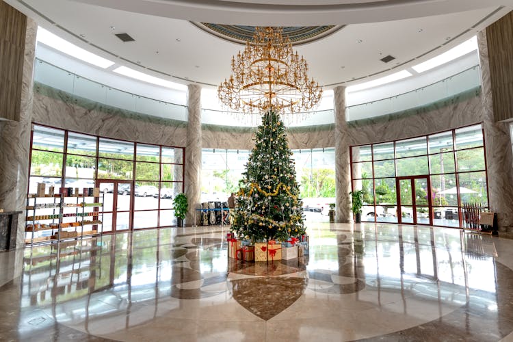 A Christmas Tree In A Hotel