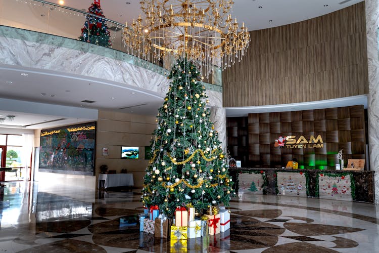 A Christmas Tree In A Hotel