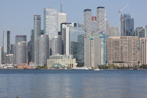 Cityscape beside River 