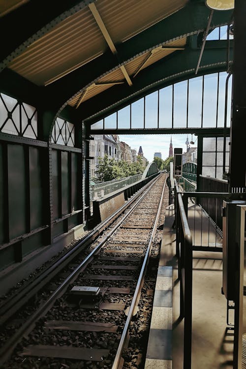 Free Railway in a Train Station  Stock Photo