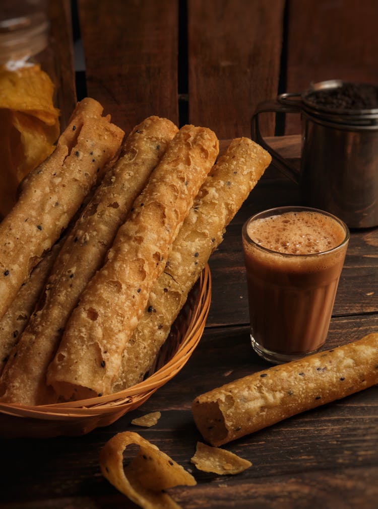 Close Up Of Snacks And A Coffee