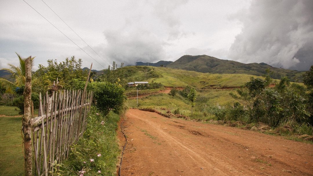 Unpaved road in a rural area