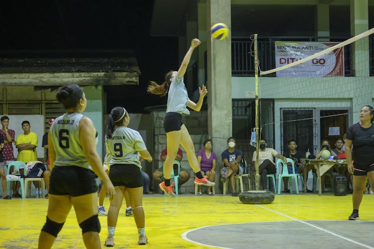 Women Playing Volleyball