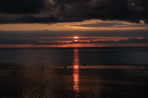 Scenic View of the Sea during Sunset