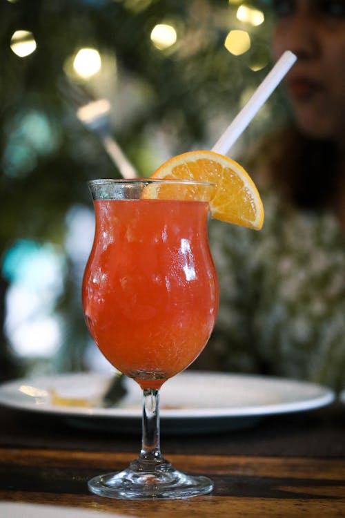 Close-up Photo of Fresh Juice in a Cocktail Glass 