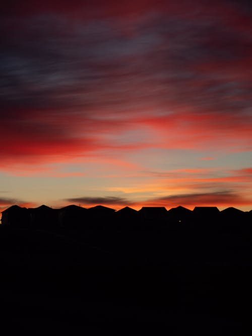 Scenic View of the Orange Dramatic Sky