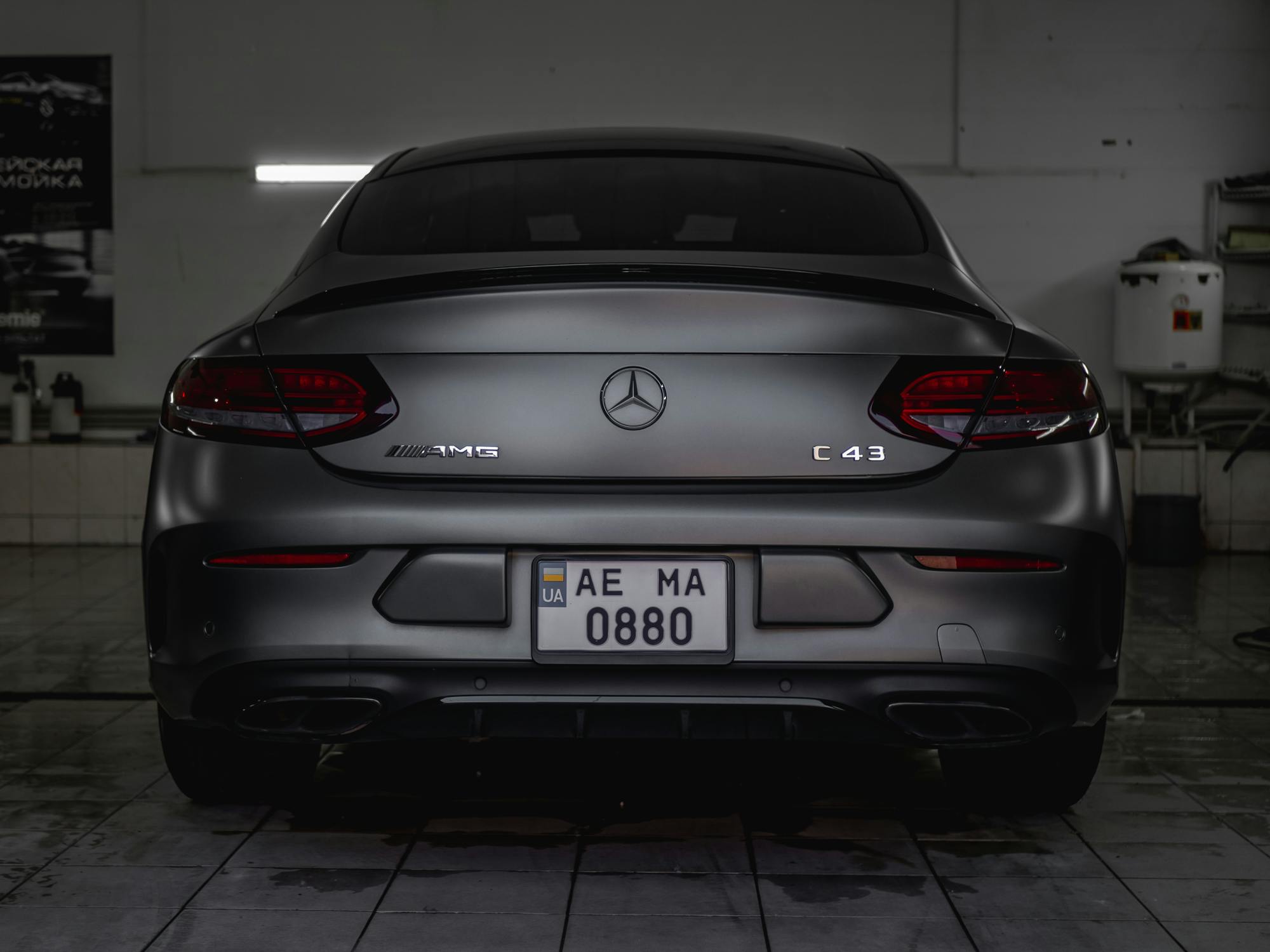 Back View of a Mercedes Benz Car · Free Stock Photo