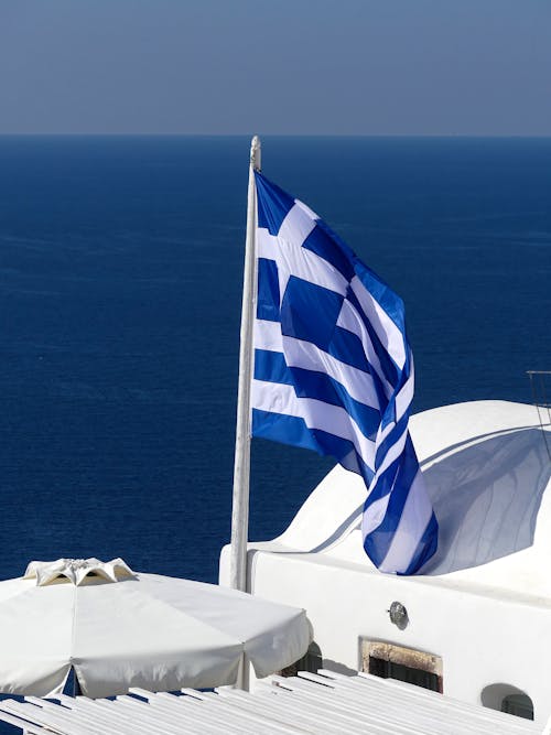 Foto d'estoc gratuïta de bandera grega, casa, cases